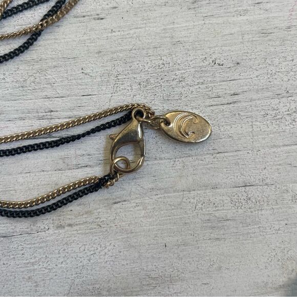 Charming Charlie black and gold tone tassel necklace - Picture 8 of 12